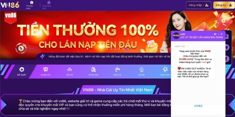 Nhân viên của Vn86 chăm sóc chu đáo